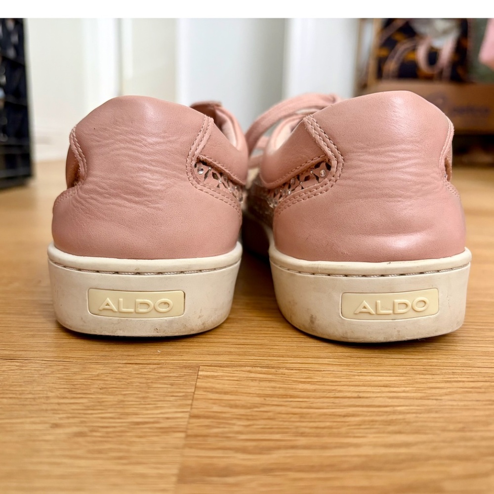 ALDO Dusty Pink Rhinestone Sneakers - Picture 7 of 8
